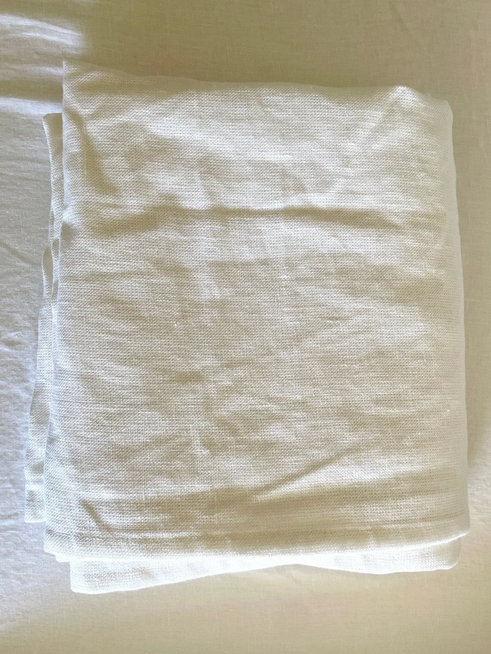 Quince Textured Linen Curtain White 48x96 Single Panel